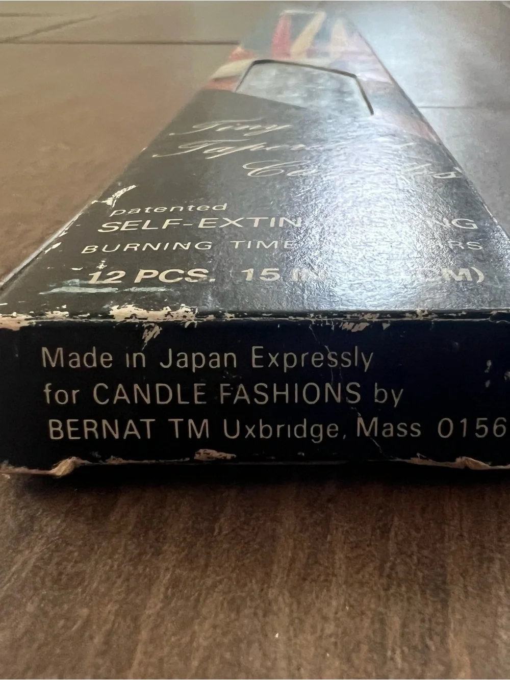 Vintage Tiny 12 Taperdipt Candles Blue 15in Bernat Candle Fashions Unused in Box